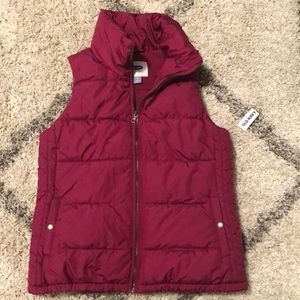magenta old navy vest